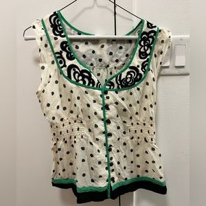 Anthropology blouse Floret Size 6